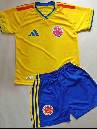 Uniforme Niño Selección Colombia 2026 – Logos Bordados